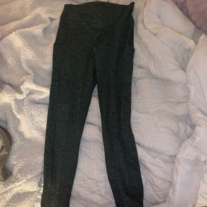 Aerie Green Emerald Leggings Yoga L Ankle
